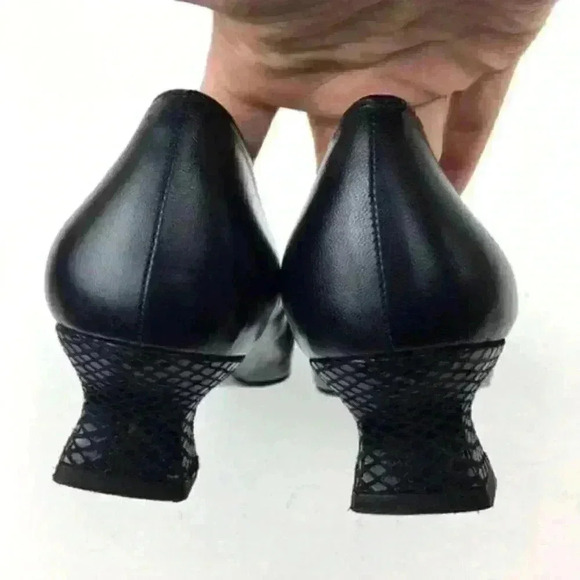 Stuart Weitzman Heels Sz 8.5 SS Leather Cap Toe - Picture 6 of 9